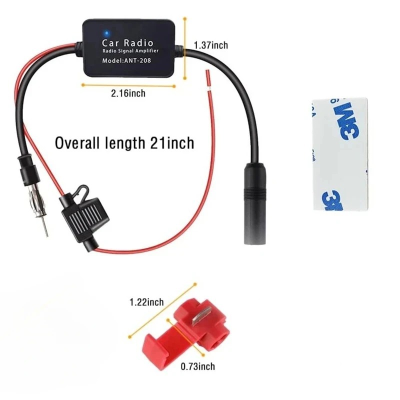 Cross-border exclusive car active antenna FM car radio antenna amplifier 12V FM amplifier Android
