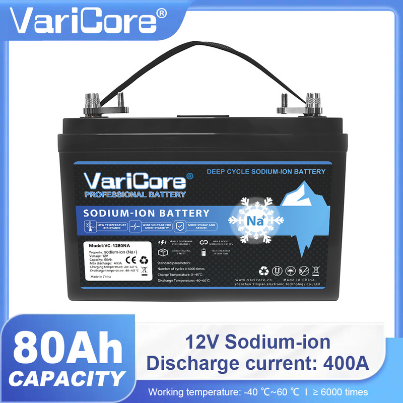 Varicore Sodium-Ion Battery 12V80Ah Outdoor Energy Storage Camping Rv Emergency Large-Capacity Mobile Power Supply