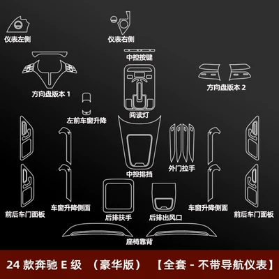 Interior Dashboard Protective Film Modification | Car interior film - 24-26-e-class-luxury-version-full-set-without-navigation-instrument