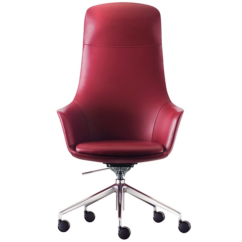 Loa129A Designer Italian Minimalist Fashion Leather Office Chair Executive Chair Light Luxury Computer Swivel Chair Leather Chair