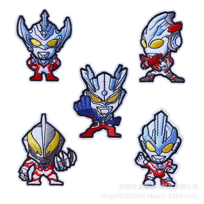 自粘刺绣布贴儿童衣服补丁贴修复羽绒服破洞补贴书包装饰贴奥特曼