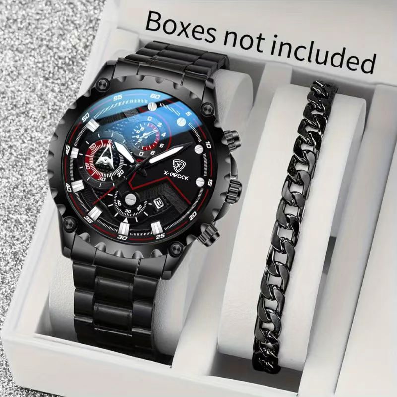Swiss Brand New High-Looking Men's Watch Waterproof Luminous Calendar Fashion Foreign Trade Fully Automatic Quartz Watch