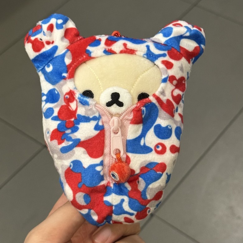 轻松熊熊哥熊妹花花睡袋挂件毛绒公仔玩偶珠链扣包挂饰|undefined
