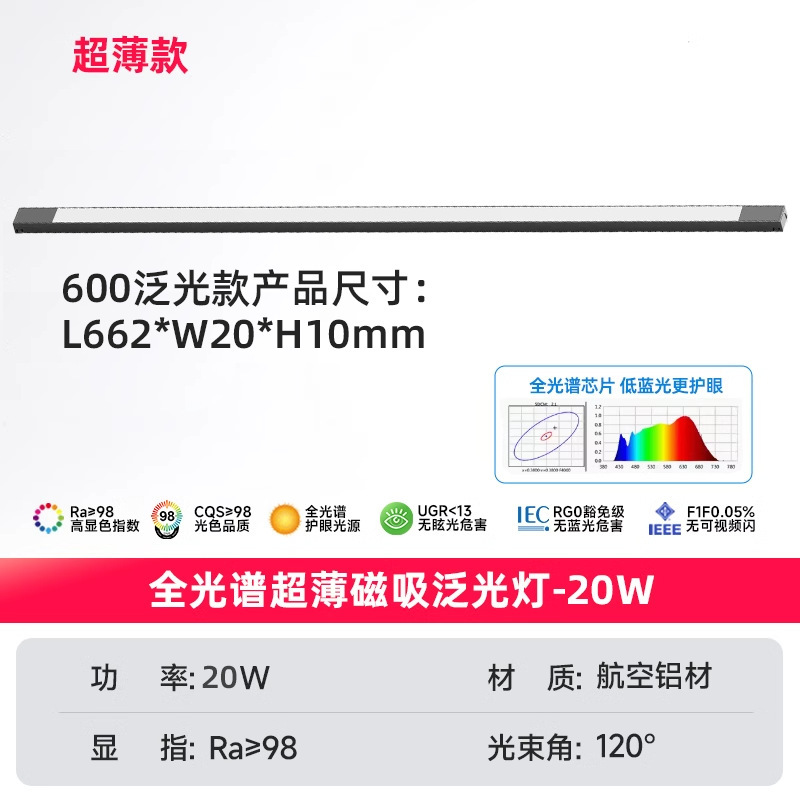 超薄型無枠磁気吸引軌道灯98明装埋め込み型埋込リビング家庭用商用無主灯照明|undefined