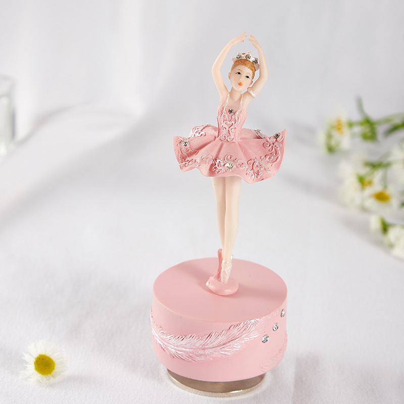 (2개) 댄싱 발레 걸 뮤직 박스 어린이 장난감 공주 뮤직 박스 판타지 장식품 음악 생일 선물