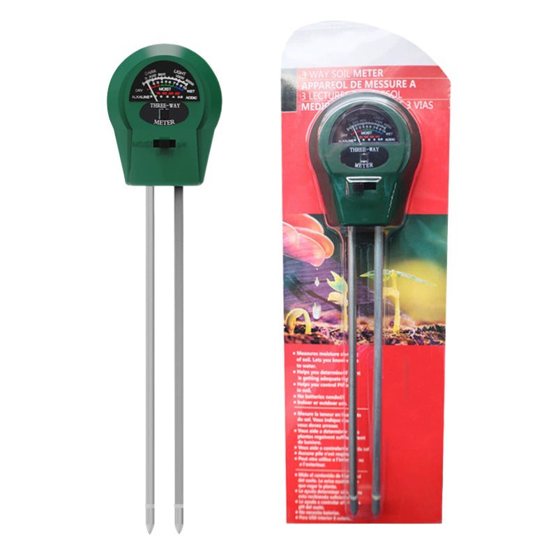 Трансграничный тестер почвы «три в одном», тестер почвы, экспортный pH-метр для почвы, цветов и травы, индивидуальный измеритель влажности почвы