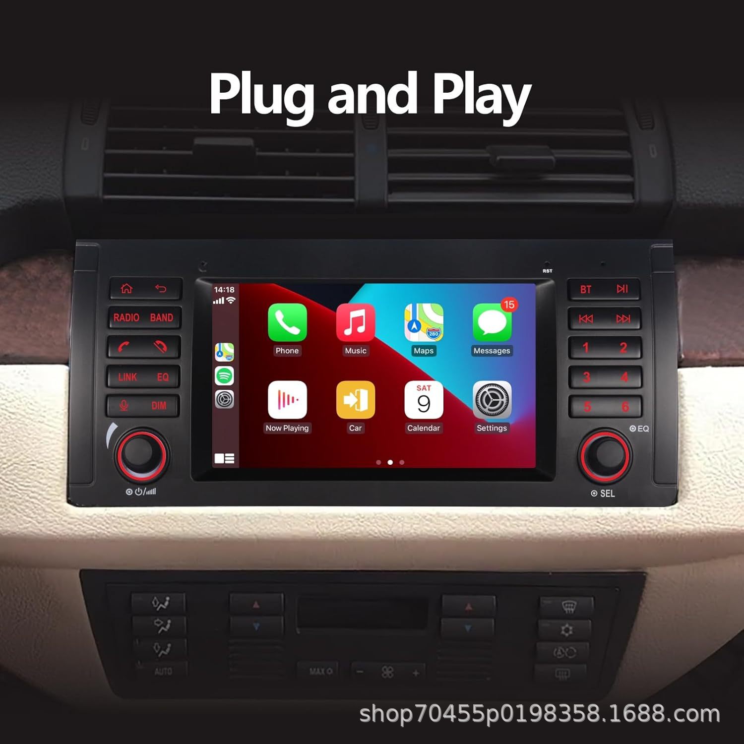 Cross-border 7-inch suitable for BMW E39 Android large screen navigation interconnected MP5 reversing image car navigator