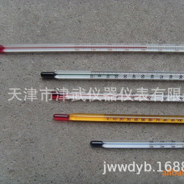 批发内标温度计 玻璃温度计 玻璃套管温度计 红水玻璃棒温度计