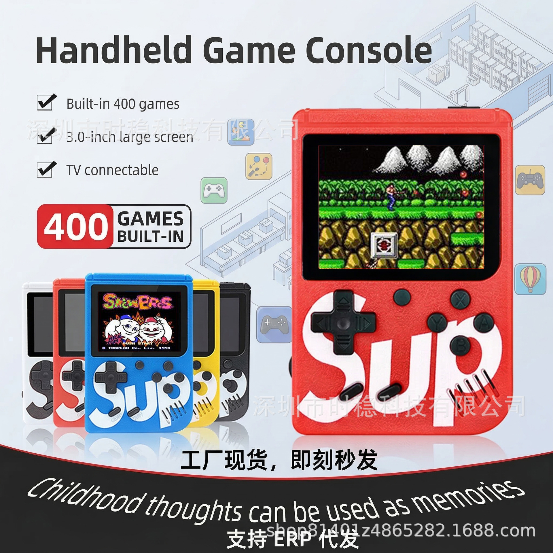 Internet Celebrity Mini Handheld Game Console 400-In-One Home Retro Kidsren's Tv Breakthrough Toy Gift English Version
