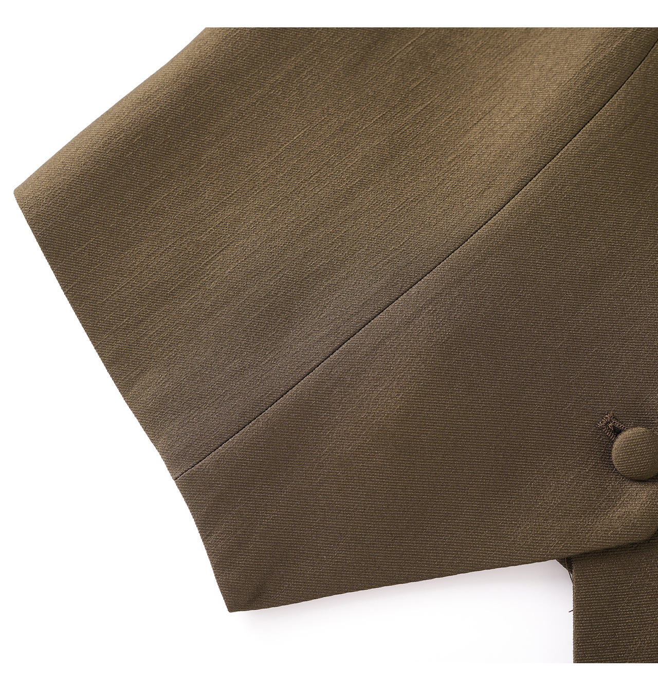 Bộ áo gile và quần ống rộng nữ phối vải linen pha tencel mát mẻ — Màu cà phê chi tiết 25