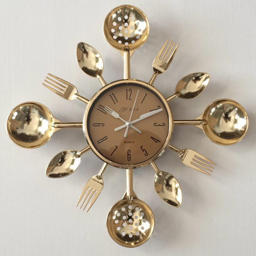 Reloj de pared de cocina decorativo y creativo - Artesanía de moda - Para cocina y sala de estar - Movimiento de cuarzo - Venta directa de fábrica