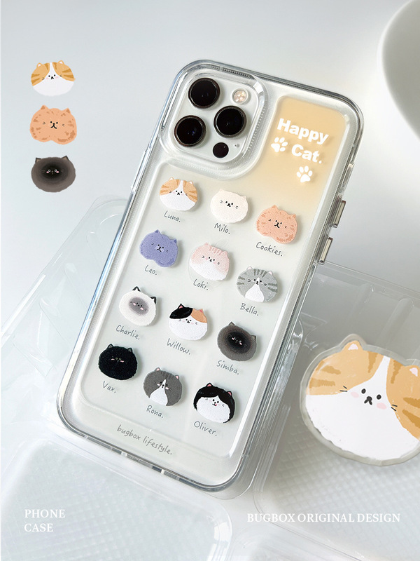 Cute Cat Big Combat Applicable Apple 13 Phone Case iPhone12ProMax Couple Cartoon 16