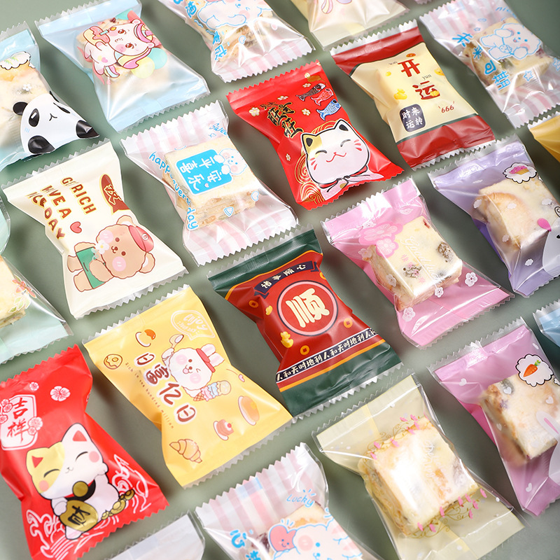 2024 new snowflake crisp packaging bag self-sealing bag baking cookies milk date candy machine sealed blind bag empty bag