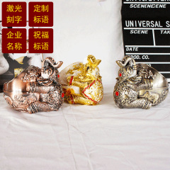 抱象煙灰缸廠家精品直發大象模型金屬工藝品家居客廳茶室餐廳彩色