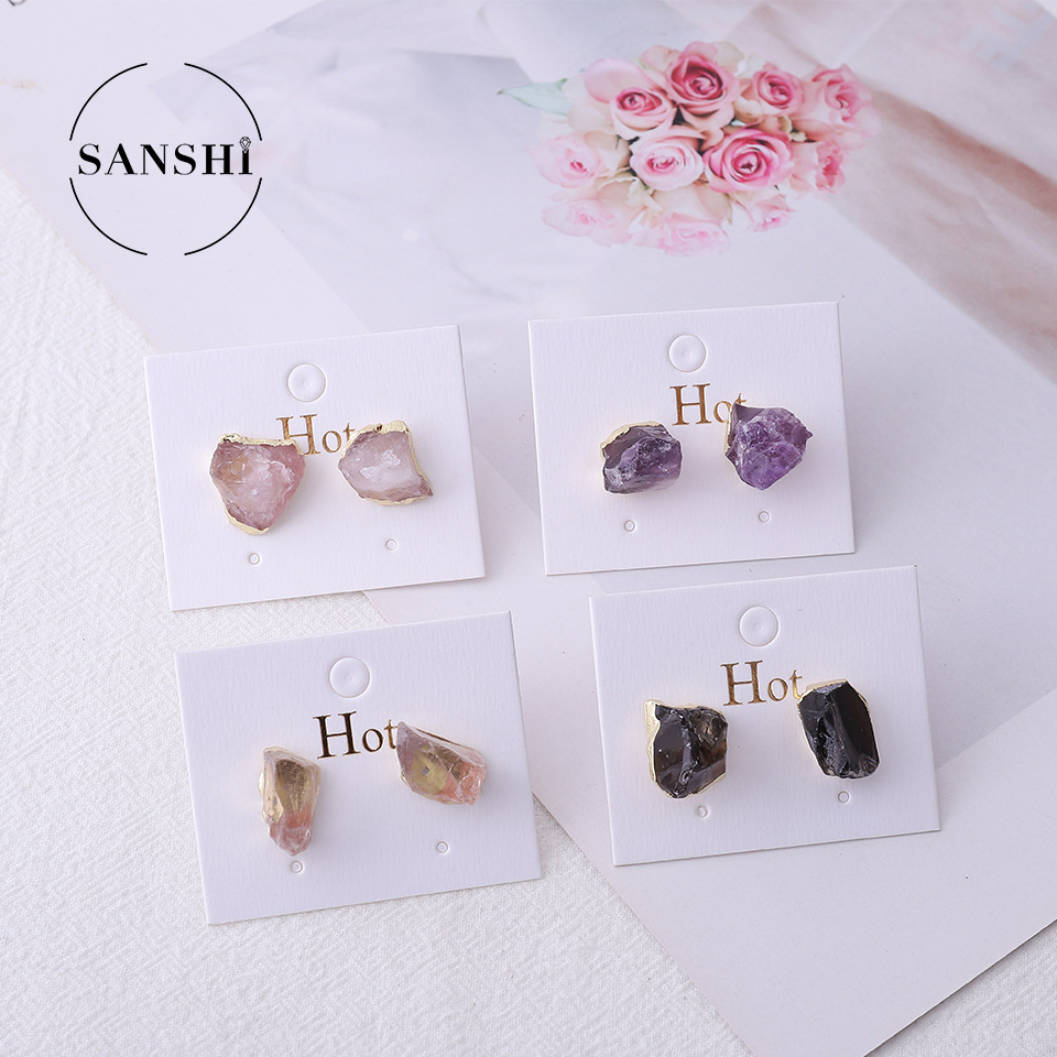 9g Weight 301 Stainless Steel Ear Needle Material Ear Studs Classification 1 Pair Quantity Holiday, Banquet Occasion Crystal Material Geometric Pattern Unisex Gender Plating Design Casual, Elegant, Lady Style 1 Pair Casual Elegant Lady Geometric Plating Crystal Ear Studs 4