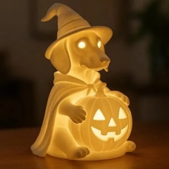 跨境新品Dachshund Jack-O'-Lantern 腊肠犬南瓜灯摆件万圣节礼物