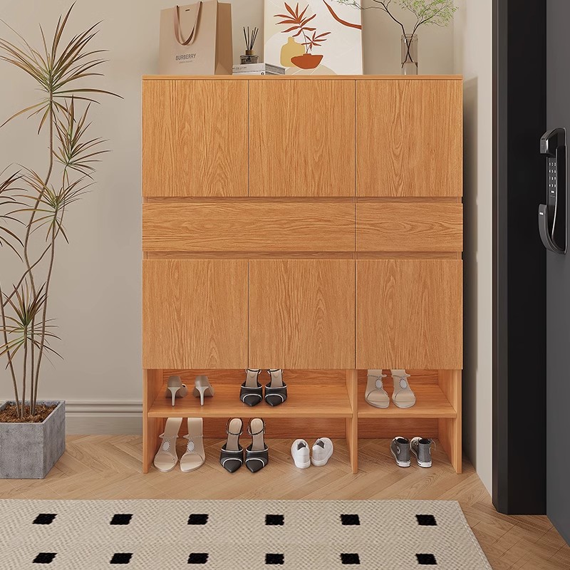 All Solid Wood Shoe Cabinet for Home Entrance, Oak Storage Integrated Entryway Shoe-Changing Bench, Foyer Cabinet, Storage Cabinet