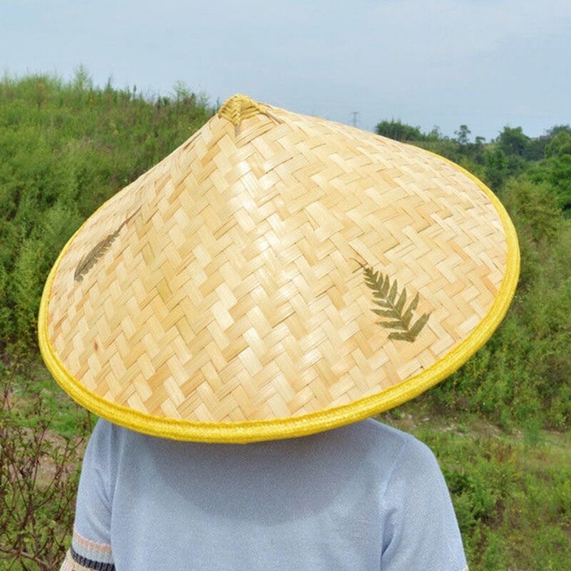 Sunshade hat hat hat weaving big along straw hat farmers men and women travel rain hat three leaf hat dance props Sunshade hat hat hat weaving big along straw hat farmers men and women travel rain hat three leaf hat dance props