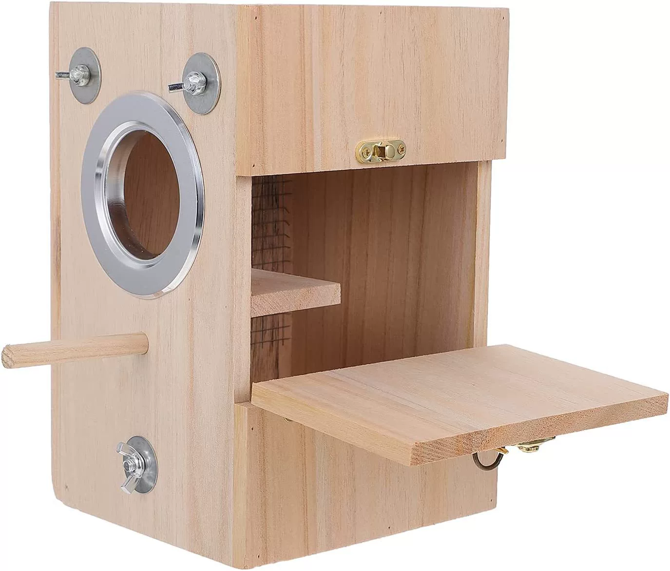 Наружное украшение Птичье гнездо обработка твердой древесины сосновая деревянная клетка для птиц кормушка для птиц Птичий дом деревянный дом коробка для разведения птиц