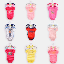 嬰兒服裝夏季短袖爬服五件套羅紋0-1歲嬰童裝燙金印花跨境歐美風