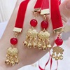 Cute festive children's hair accessory, Hanfu, protective amulet, velvet headband, Chinese style