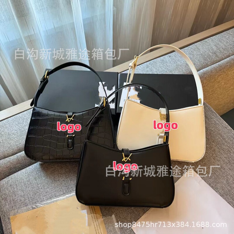 Cross-Border Wholesale Women's Bags 2025 New Style Single Shoulder Crossbody Underarm Bag Handbag Niche Fashion Mlb Style Underarm Bag