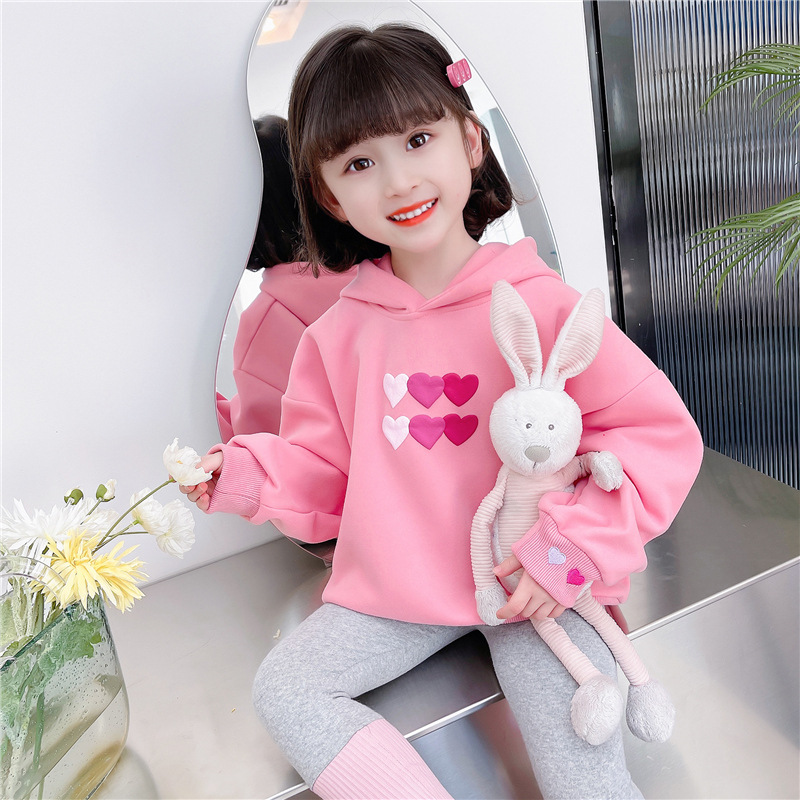 Maglione Primavera 2024 Nuovo e alla moda per bambini Casual Cappuccio Top Bambine Abbigliamento Autunnale_voghion.com