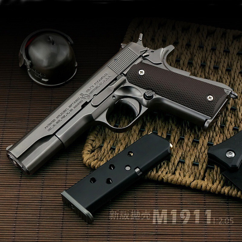 1:2.05全金属M1911手枪玩具模型可抛壳拆卸拼装男孩玩具 不可发射|undefined