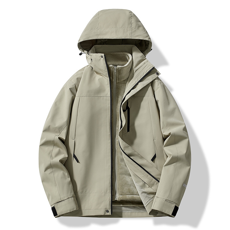 秋冬季冲锋衣三合一男女款可拆卸户外登山服两件套团购定制工作服|undefined