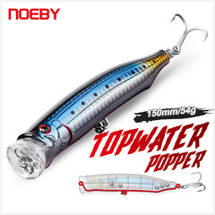 NOEBY/Noobie 150mm/54g Popper Lure Gold GT Tuna Dogfish Plastic Hard Baits