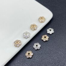 ��ɫ14k����8mm΢��ʯ�����U�ջ�ñ�Ʒˮ��diy���朴������
