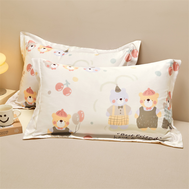 Un par de fundas de almohada de seda de hielo de 48cmx74cm fundas de almohada de seda para el hogar 2025 nuevo juego completo individual premium
