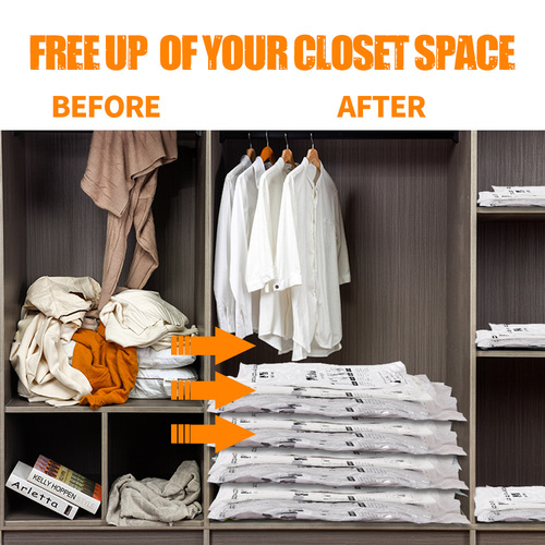 Vacuum compression bag, large size clothes and quilts, air-exhaust thickening storage bag, no-exhaust hand-rolled vacuum bag