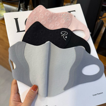 保暖口罩高颜值蕾丝护眼角口罩防阳光镶钻防尘立体加厚冬季防护