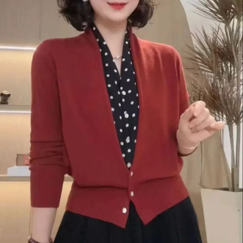 洋气假两件开衫上衣长袖衬衫 2025秋季新款时尚花色拼接复古|undefined