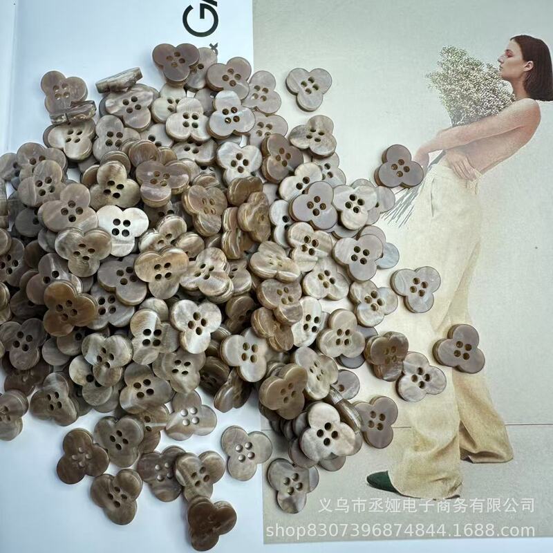 韩系奶油色纽扣盲盒混装ins风手账本装饰DIY娃衣配件串珠饰品纽扣|undefined