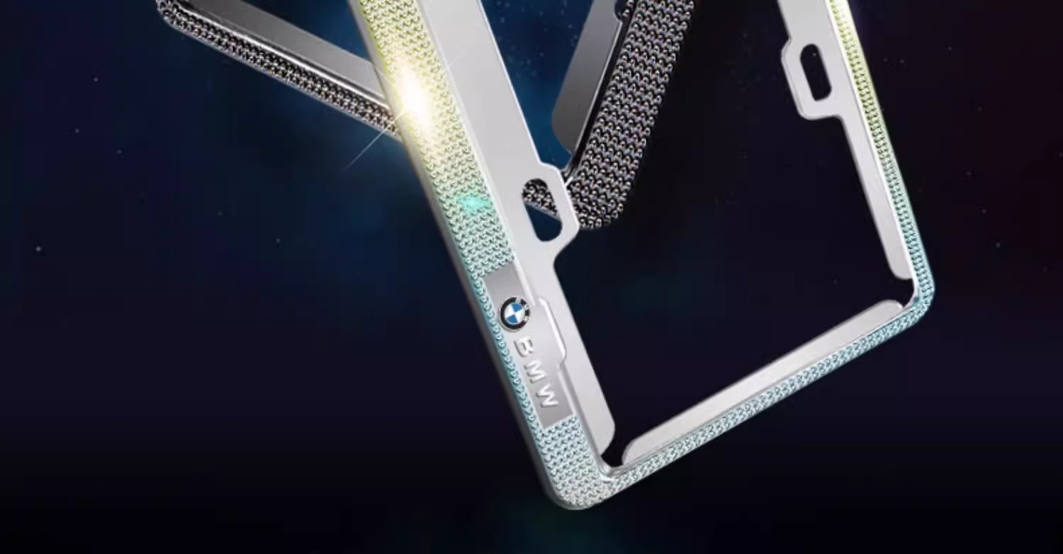License Plate Frame Diamond-studded Frame Car License Frame Protection