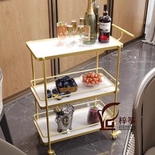 网红北欧餐车移动小推车轻奢酒店酒水车推车式置物架推车厂家直销
