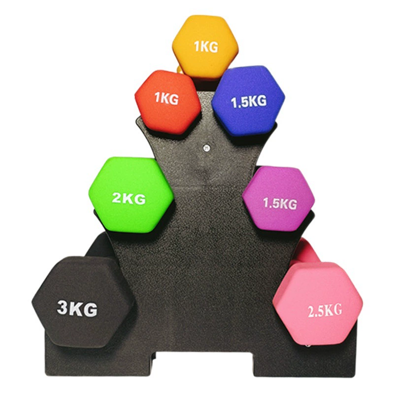 Гантели из цельного чугуна, шестигранные, матовые, для мужчин и женщин, для домашнего использования, маленькие гантели для фитнеса, тренировок, формирования фигуры, с пластиковым покрытием.