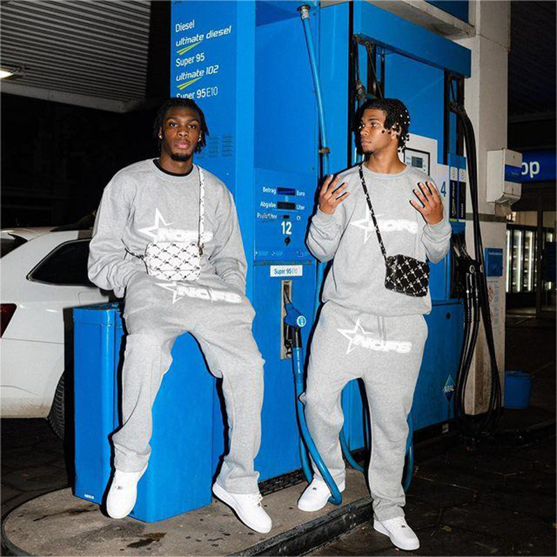 Modni napis s potiskom črk iz leta 2023, ohlapna jopa s kapuco, hip-hop ulična oblačila Y2K za moške in ženske, pulover z okroglim izrezom_voghion.com