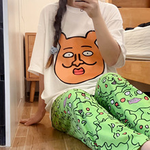灵能百分百灵幻新隆师匠丑熊睡衣夏女款圆领纯棉短袖二次元套装