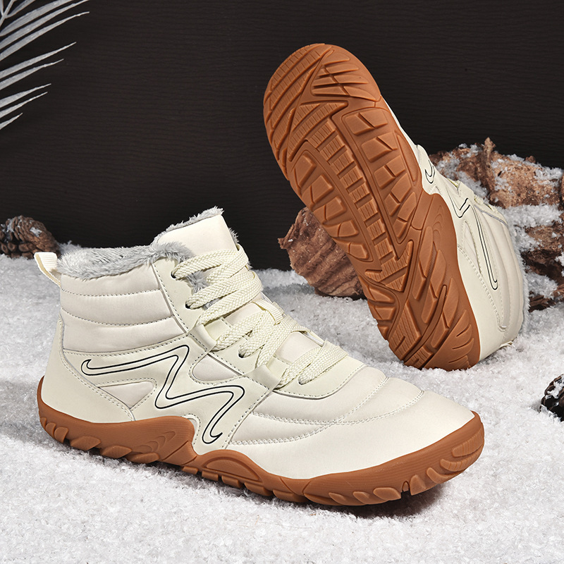 Winter Snow Boots, Men's High-Top Shoes, Couples' Style, Velvet, Warm, Waterproof, Outdoor Work Shoes, Non-Slip Hiking Shoes Winter Snow Boots, Men's High-Top Shoes, Couples' Style, Velvet, Warm, Waterproof, Outdoor Work Shoes, Non-Slip Hiking Shoes