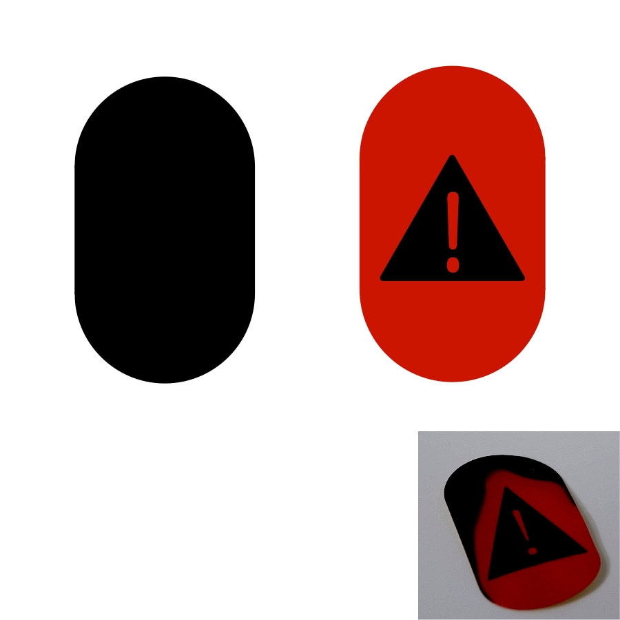 遇热变色贴纸 高温变色不干胶贴纸 防烫手提示贴纸防烫提醒变色贴