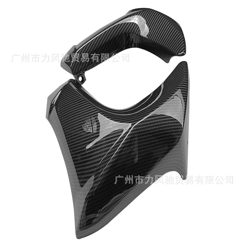 Adecuado para Kawasaki ER6N 2012-2016 tanque de agua placa lateral radiador bolsa grande Placa de protección placa lateral patrón de fibra de carbono