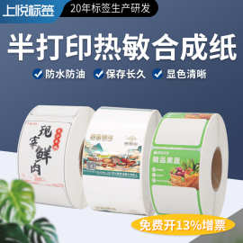 彩色印刷热敏合成纸 防水冷冻食品标签打印纸 五防彩色热敏合成纸