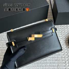 跨境2025真皮杨树曼哈顿包包女腋下鳄鱼纹凯莉包复古包