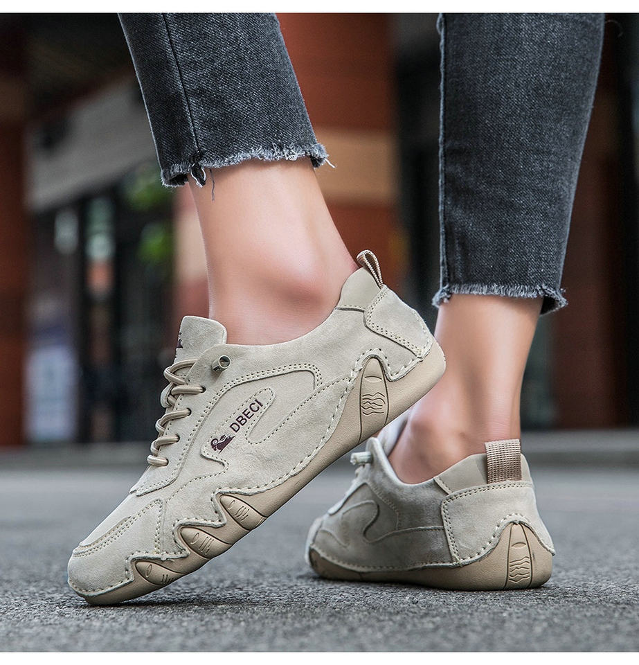 Giày thể thao unisex da thật cỡ lớn, đế bằng, phong cách ngoài trời năng động — 661-3 màu cát, 661-3 màu hồng, 661-3 màu nâu, 661-3 màu trắng chi tiết 12