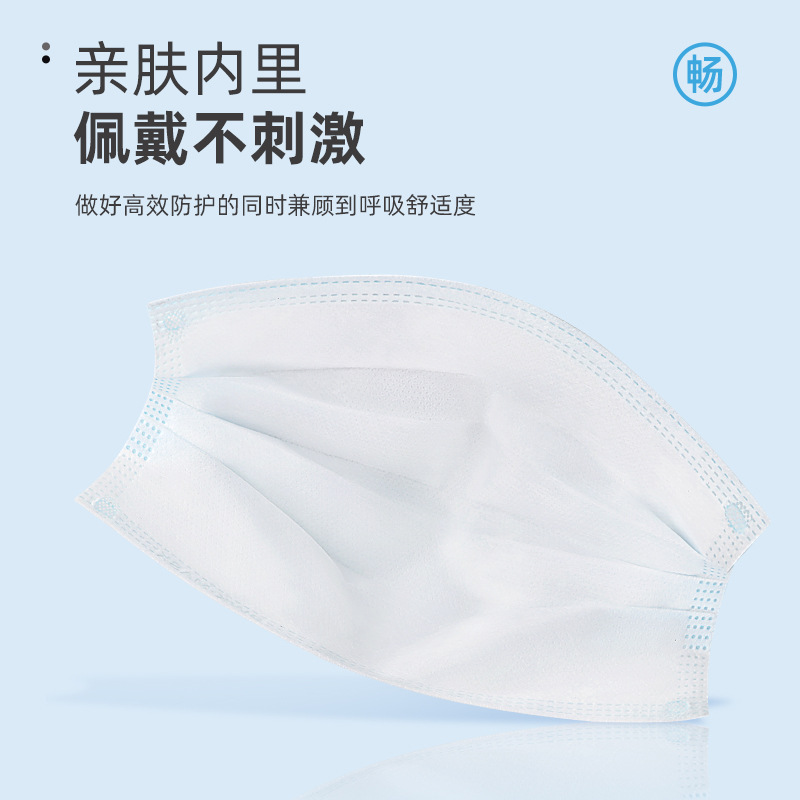 BaoWeiKang K95 Disposable Mask Blue Three-Layer Protective Anti-Pollen Dust Summer Breathable Adult Hanging Ear