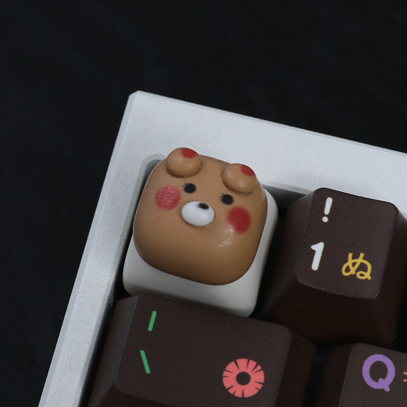 国境を越えた売れ筋の黄色いひよこのかわいいメカニカルキーキャップ、パーソナライズされた周辺機器、手作りの立体キーキャップ、クリエイティブなカスタマイズキャップ|undefined