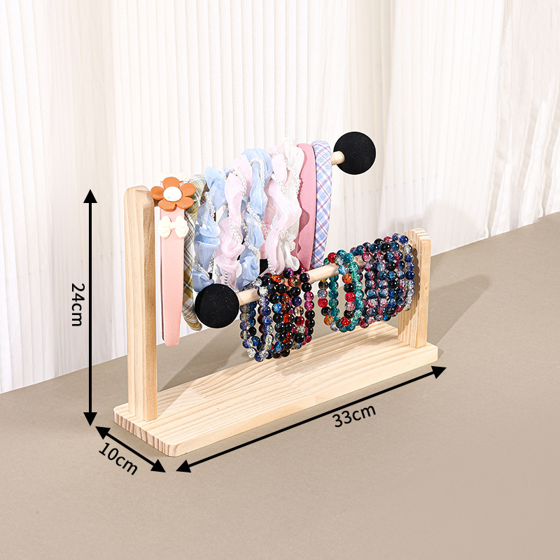 원목 이중 수납선반 A형 + 블랙볼